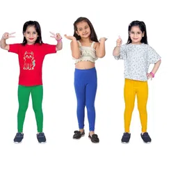 Tik Tok WEARS Girls Yellow Churidar Length Leggings-picture-33