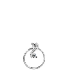 VALANOVA Women 14 Kt White Gold Lab Grown Diamond Nosepin 0.22 gm-image-81