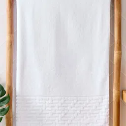 Home Centre White Cotton 500 GSM Bath Towel-image-36