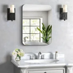 ARYAANSH White Rectangular Glass Wall Mounted Bathroom Mirror-picture-53