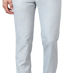 raymond Men Slim Fit Grey Polyester Trousers-picture-19