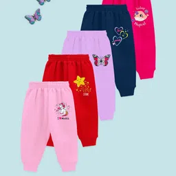 YK Girls Pack of 5 Regular Fit Multicolor Pyjamas-picture-31