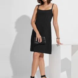all about you Women Texture Shoulder Straps Dress-picture-24