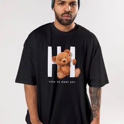 FLYIND VOGUE OUTFIT Men Bio Finish Graphic Printed Round Neck Cotton Oversized T-shirt-picture-18