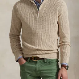 Polo Ralph Lauren Men Seolf Design Half Zipper Detail Pullover Sweater-picture-22