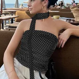 StyleCast x Revolte women Polka Dot Print Tube Top image 5