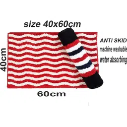 IVAZA Red Microfibre 1400 GSM Bath Rugs image 3