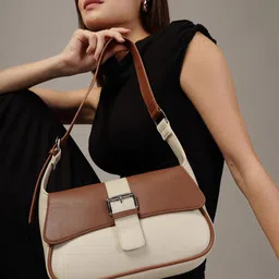 French Connection Women Colourblocked Baguette Shoulder Bag-picture-17