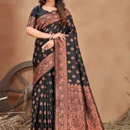 Snofi Creation Ethnic Motifs Woven Design Zari Heavy Work Kanjeevaram Saree-picture-24