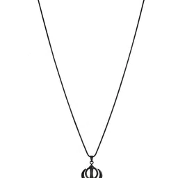 Voylla Eclipse Rhodium-Plated Khanda Sikh Pendants with Chains image 2