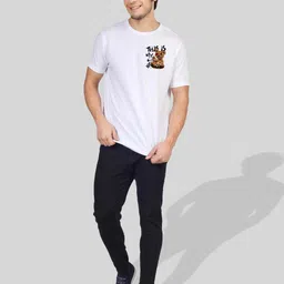 Greylongg Men Graphic Printed Round Neck T-shirt image 3