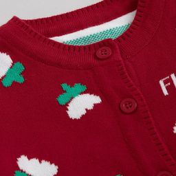 Hopscotch Girls Floral Printed Pure Cotton Sweater image 3