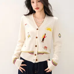 JC Collection Women Embroidered Cardigan with Embroidered Detail-picture-21