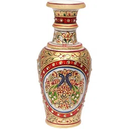 HANDICRAFTS PARADISE Red and Green Marble Showpiece image 2