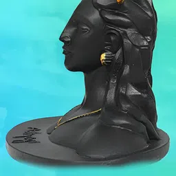 Navyaksh Black & Gold Toned Adiyogi Shiva Statue Religious Showpiece image 2