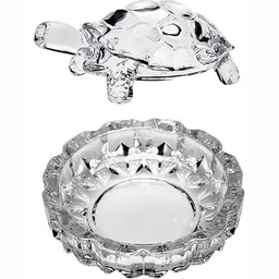 Navyaksh Transparent Fengshui Crystal Turtle Showpiece image 3