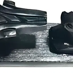 Navyaksh Black Marble Shivling Nandi Religious Idol Showpiece image 3