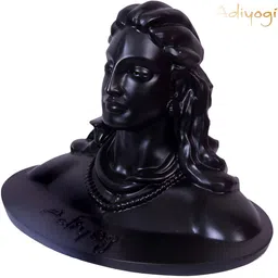 Navyaksh Black Marble Small Adiyogi Bhagwan Shiv Ji Idol Showpiece image 2