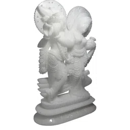 Avinash Handicrafts White Marble Radha-Krishna Religious Idol Showpiece image 3
