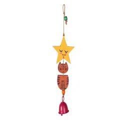AAKRITI ART CREATIONS Brown & Yellow Kitty Wind Chime image 2