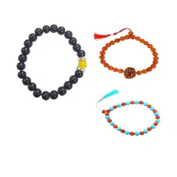 Divine souvenirs Unisex Set Of 3 Artificial Beaded Elasticated Bracelets-picture-21