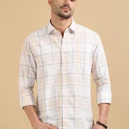 RIGS AND RAGS Classic Relaxed Fit Spread Collar Tartan Checks Checked Cotton Opaque Shirt-picture-28