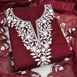 DIVASTRI Embroidered Unstitched Dress Material-picture-21
