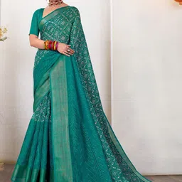 Mitera Bandhani Zari Silk Blend Bandhani Saree-picture-25