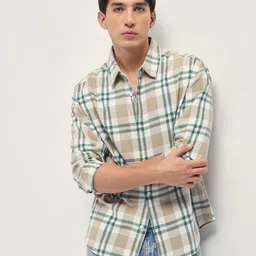 THE BEAR HOUSE Tartan Checked Relaxed Fit Pure Cotton Casual Shirt-picture-32