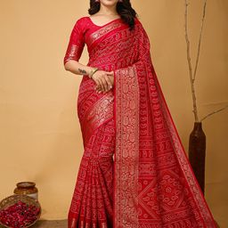 HI FI NX Bandhani Silk Cotton Kanjeevaram Saree-picture-31