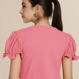 Mast & Harbour Women Pack Of 2 Puff Sleeves Top image 3