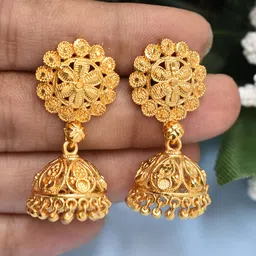 MEIRA JEWELLERY Dome Shaped Jhumkas-picture-34