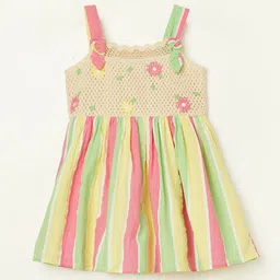 Juniors by Lifestyle Striped Off-Shoulder A-Line Dress-picture-26