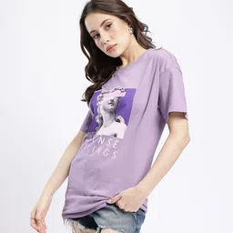 glitchez Graphic Printed Oversized Longline T-shirt image 5