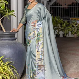 Saree mall Muga Sarees With Blouse Piece image 4