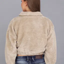 JAKANARY Women Lightweight Crop Tailored Jacket image 2