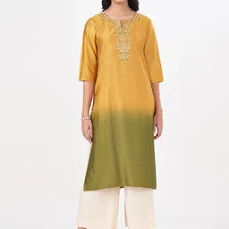 RANGMANCH BY PANTALOONS Women Flared Sleeves Sequinned Kurta-image-55