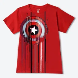 YK Marvel Boys Captain America Graphic Printed Round Neck Regular Fit T-shirt-picture-42