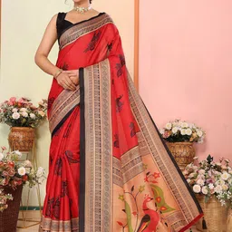 KALINI Floral Art Silk Saree-picture-14