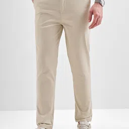 HIGHLANDER Men Solid Mid-Rise Slim Fit Trousers-picture-33