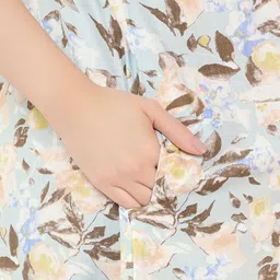 TRUNDZ Women Floral Printed Pure Cotton Maxi Nightdress image 3