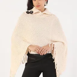 SHOWOFFFF Women Poncho with Fringed Detail-picture-32