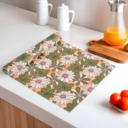 Kuber Industries Orange & White Printed Shelf Liner Organisers image 1