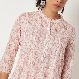 max Women Ethnic Motifs Printed Regular Kurta with Trousers image 5