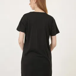 DDASPRATION Women Abstract Printed Round Neck Cotton Oversized T-shirt image 5