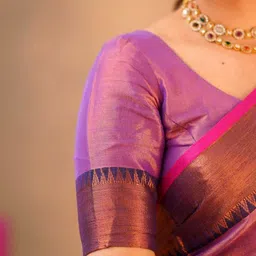 RIDDHIMAN FASHION Tissue Paithani Saree With Unstiched Blouse Piece image 2