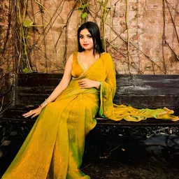 Moda Rapido Mustard Tissue Tussar Sarees image 2