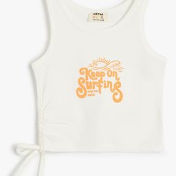 Koton Girls Typography Printed Applique T-shirt-picture-33
