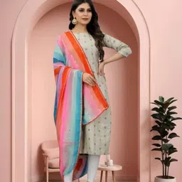 jayu Georgette Embroidered Multicolor Women Dupatta-picture-14