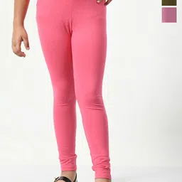 KAYU Girls Pack Of 3 Churidar-Length Leggings-picture-34